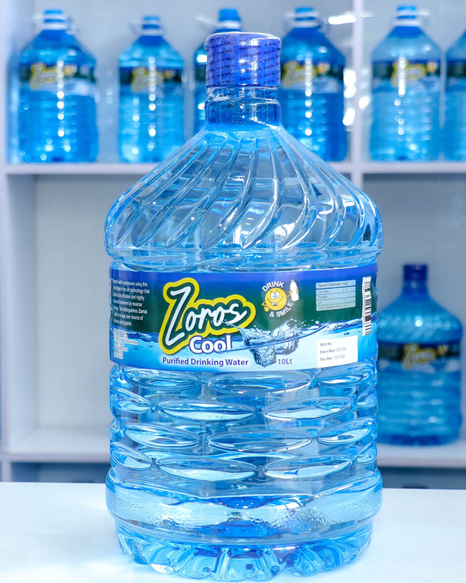 Zoros Cool Purified Drinking Water available in Nairobi's Langata, Rongai, Signature Mall, Southfield Mall, Aberdeen Plaza